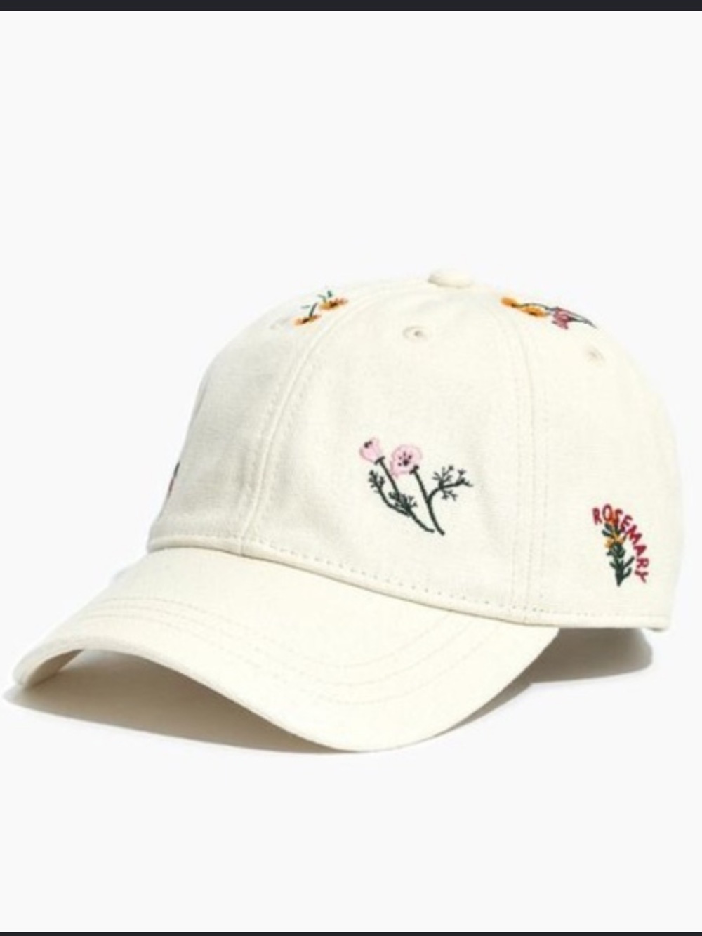Madewell herb/floral embroidered hat